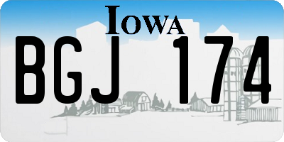 IA license plate BGJ174