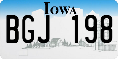 IA license plate BGJ198