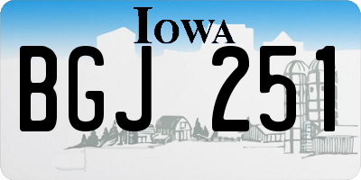 IA license plate BGJ251