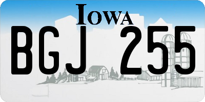 IA license plate BGJ255
