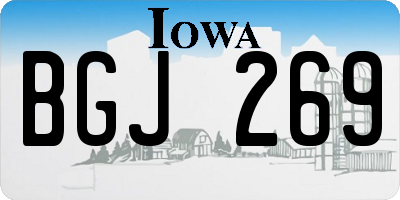 IA license plate BGJ269