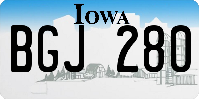 IA license plate BGJ280
