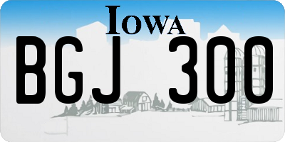 IA license plate BGJ300