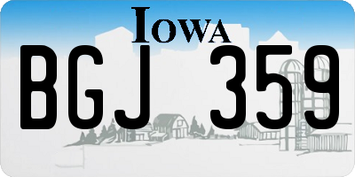 IA license plate BGJ359