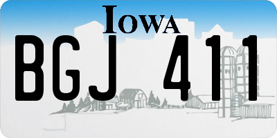 IA license plate BGJ411