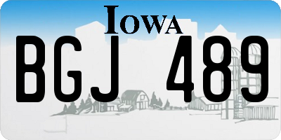 IA license plate BGJ489