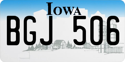 IA license plate BGJ506