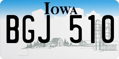 IA license plate BGJ510