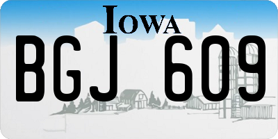 IA license plate BGJ609