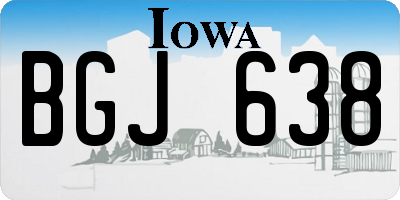 IA license plate BGJ638