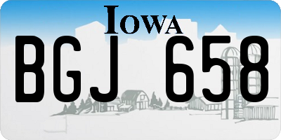 IA license plate BGJ658