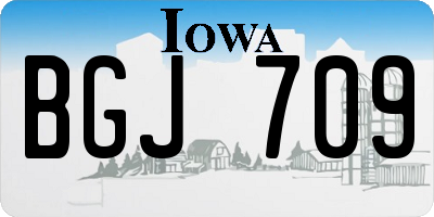 IA license plate BGJ709