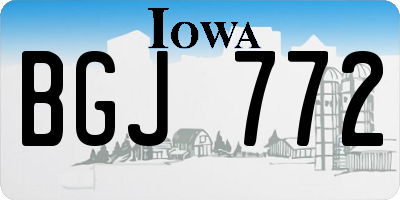 IA license plate BGJ772