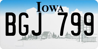 IA license plate BGJ799