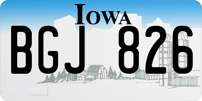 IA license plate BGJ826