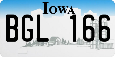 IA license plate BGL166