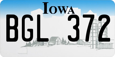 IA license plate BGL372