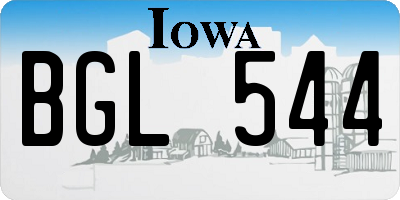 IA license plate BGL544