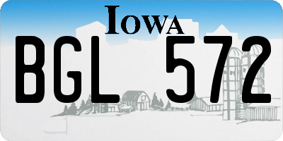 IA license plate BGL572