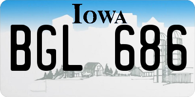 IA license plate BGL686
