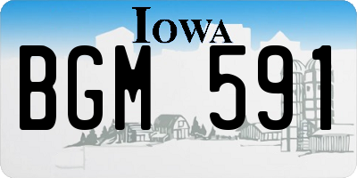 IA license plate BGM591