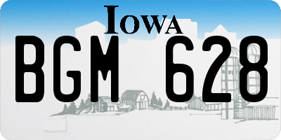 IA license plate BGM628