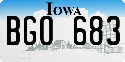 IA license plate BGO683