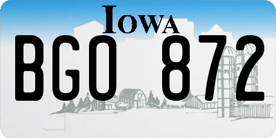 IA license plate BGO872