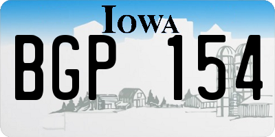 IA license plate BGP154