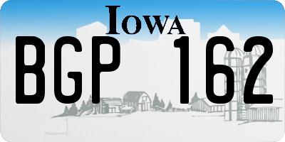 IA license plate BGP162