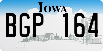 IA license plate BGP164