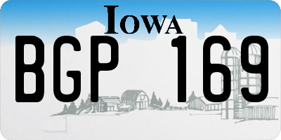 IA license plate BGP169