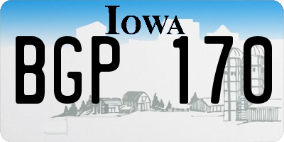 IA license plate BGP170