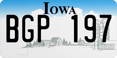 IA license plate BGP197