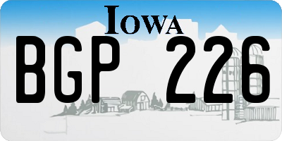 IA license plate BGP226
