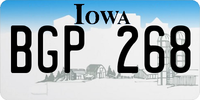 IA license plate BGP268