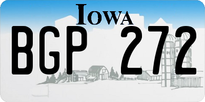 IA license plate BGP272