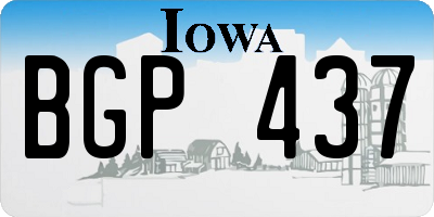 IA license plate BGP437