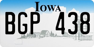 IA license plate BGP438