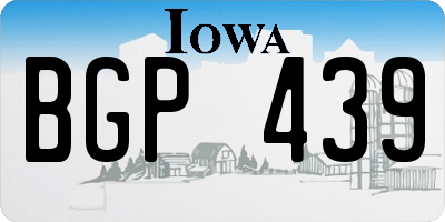 IA license plate BGP439