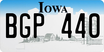 IA license plate BGP440