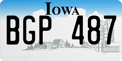 IA license plate BGP487