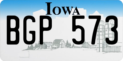 IA license plate BGP573