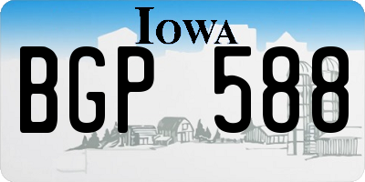 IA license plate BGP588