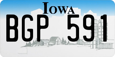 IA license plate BGP591