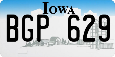 IA license plate BGP629