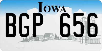 IA license plate BGP656