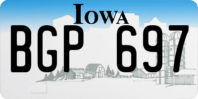 IA license plate BGP697