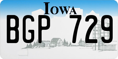 IA license plate BGP729