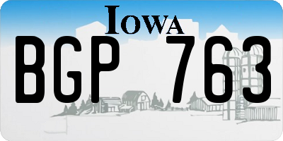 IA license plate BGP763